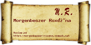 Morgenbeszer Roxána névjegykártya